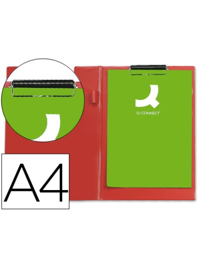Carpeta q-connect miniclips plastico din a4 roja