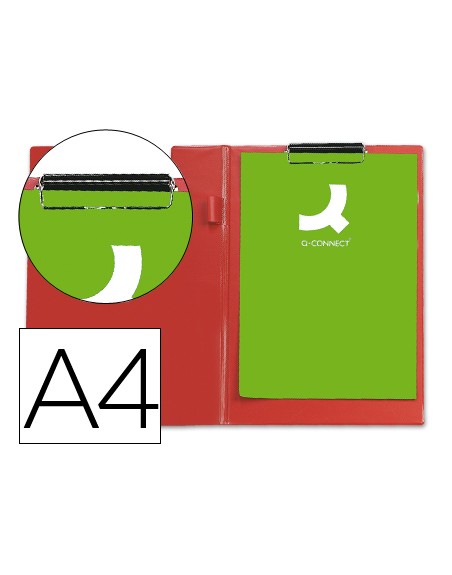 Carpeta q-connect miniclips plastico din a4 roja