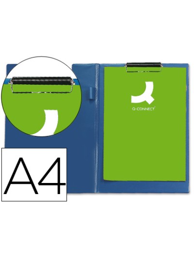 Carpeta q-connect miniclips plastico din a4 azul