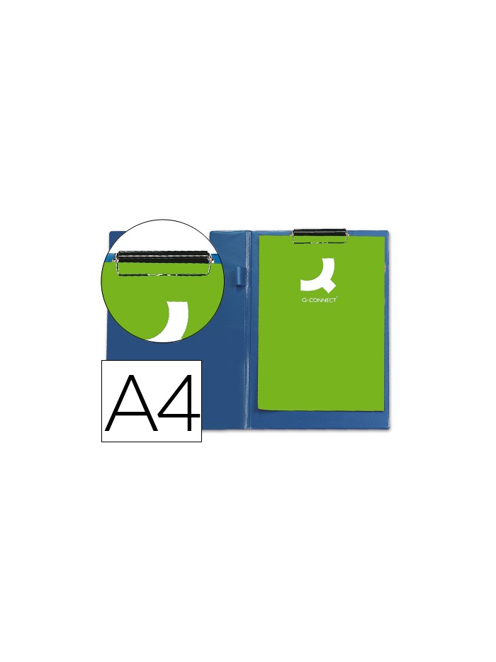 Carpeta q-connect miniclips plastico din a4 azul Carpeta q-connect miniclips plastico din a4 azul