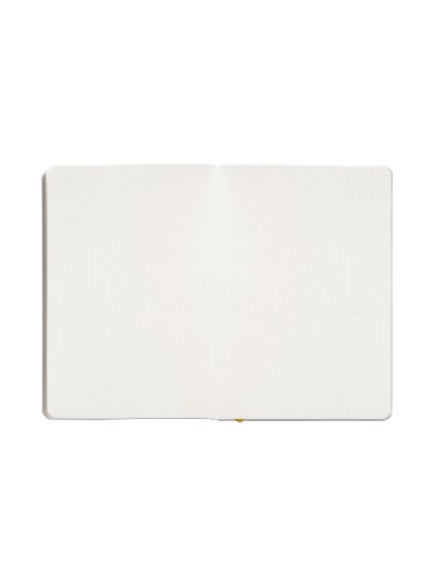 Cuaderno con gomilla antartik notes tapa blanda a5 hojas puntos morado y amarillo 80 hojas 80 gr fsc