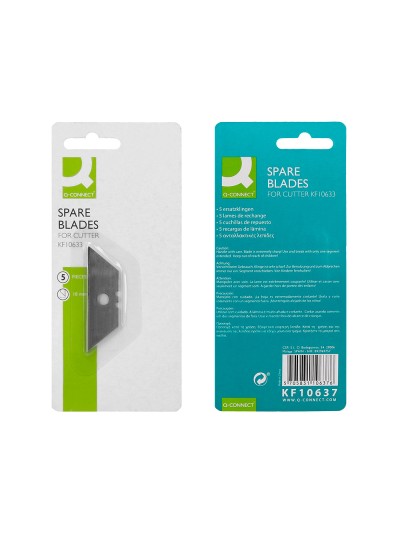 Repuesto cuter q-connect ancho para modelos kf10633/kf14624 cuchilla 18 mm blister 5 unidades