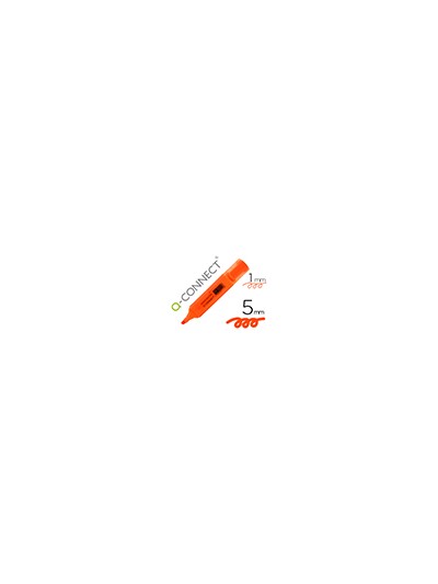 Rotulador q-connect fluorescente naranja punta biselada
