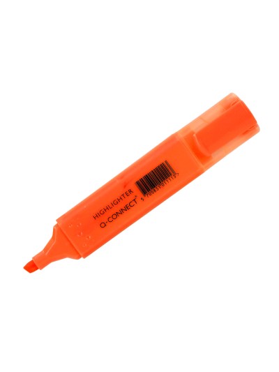 Rotulador q-connect fluorescente naranja punta biselada