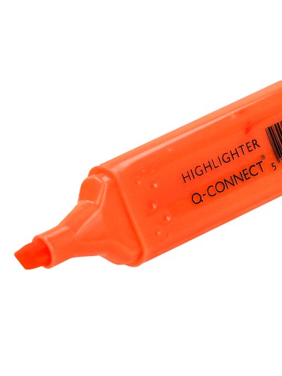Rotulador q-connect fluorescente naranja punta biselada
