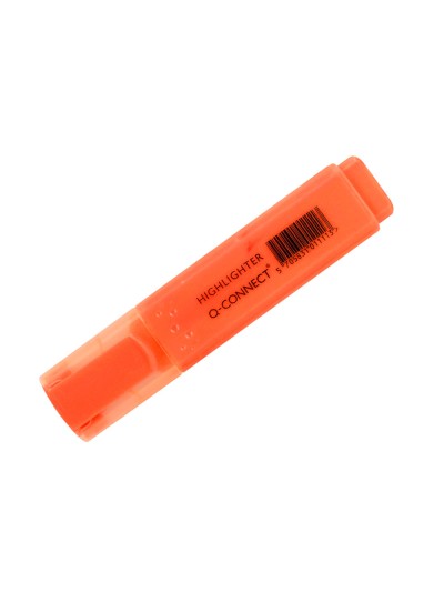 Rotulador q-connect fluorescente naranja punta biselada