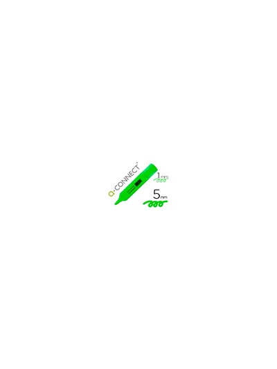 Rotulador q-connect fluorescente verde punta biselada