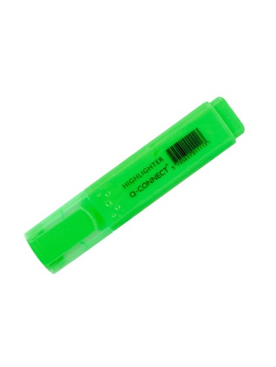 Rotulador q-connect fluorescente verde punta biselada
