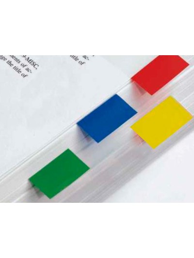 Banderitas separadoras q-connect 25x45 mm transparentes y color pack de 4 con 40 hojas