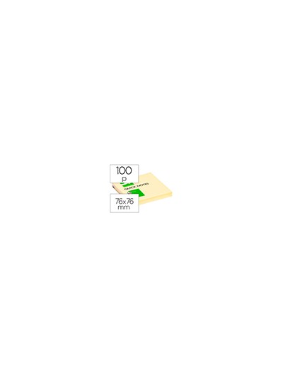 Bloc de notas adhesivas quita y pon q-connect 76x76 mm con 100 hojas