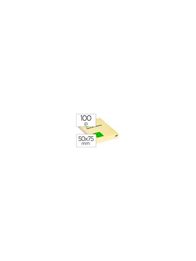Bloc de notas adhesivas quita y pon q-connect 51x76 mm con 100 hojas