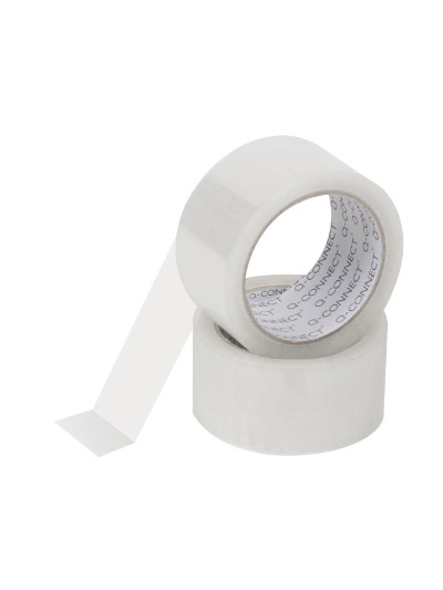 Cinta adhesiva q-connect polipropileno transparente 66 mt x 50 mm para embalaje