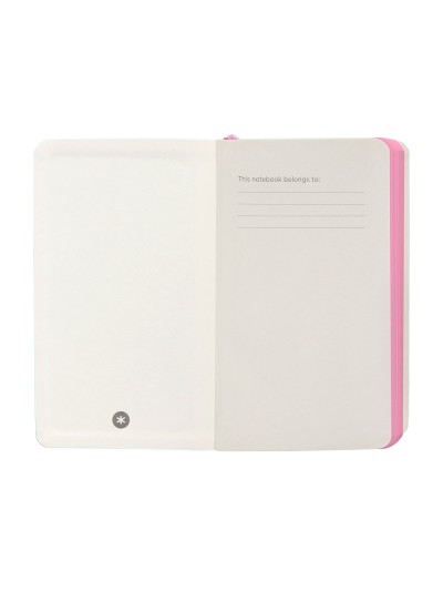 Cuaderno con gomilla antartik notes tapa blanda a6 cuadricula rosa y turquesa 100 hojas 80 gr fsc