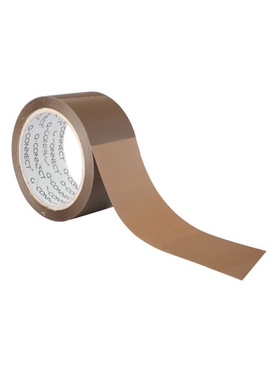 Cinta adhesiva q-connect polipropileno havana 66 mt x 50 mm para embalaje
