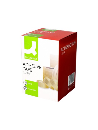 Cinta adhesiva q-connect transparente 66 mt x 19 mm