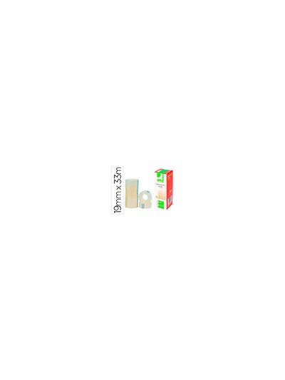 Cinta adhesiva q-connect transparente 33 mt x 19 mm