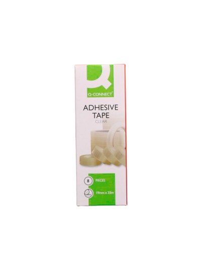 Cinta adhesiva q-connect transparente 33 mt x 19 mm