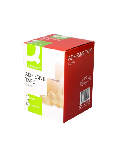 Cinta adhesiva q-connect transparente 66 mt x 12 mm