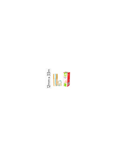 Cinta adhesiva q-connect transparente 33 mt x 12 mm