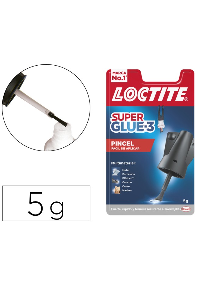 Pegamento loctite 5 gr aplicador de pincel adhesivo instantaneo Pegamento loctite 5 gr aplicador de pincel adhesivo instantaneo