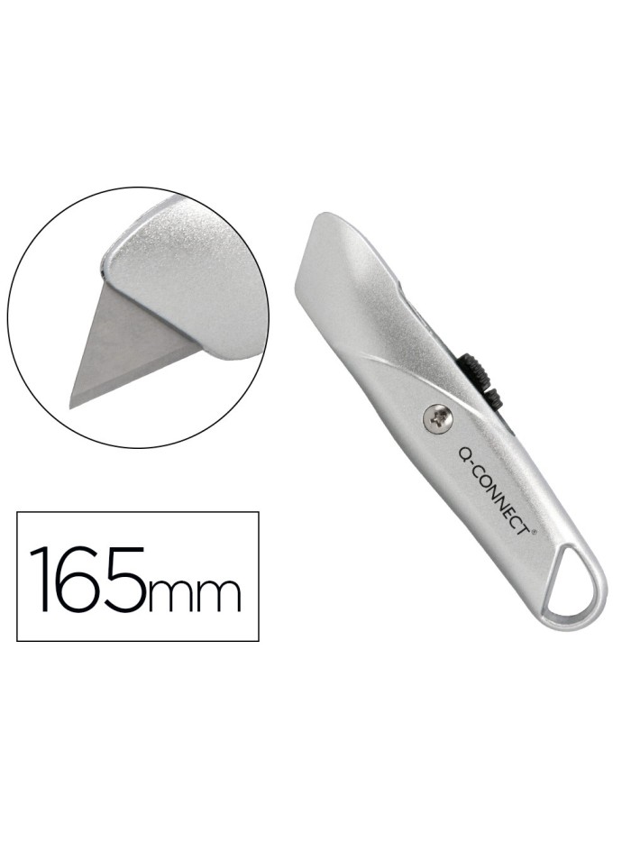 Cuter q-connect metalico ancho retractil con mecanismo de bloqueo cuchilla 18 mm xd-53 blister 1 unidad Cuter q-connect metalico ancho retractil con mecanismo de bloqueo cuchilla 18 mm xd-53 blister 1 unidad