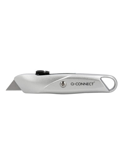 Cuter q-connect metalico ancho retractil con mecanismo de bloqueo cuchilla 18 mm xd-53 blister 1 unidad