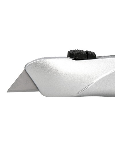 Cuter q-connect metalico ancho retractil con mecanismo de bloqueo cuchilla 18 mm xd-53 blister 1 unidad