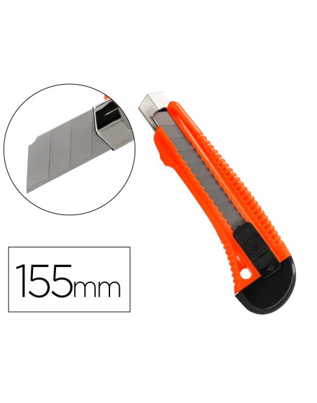 Cuter q-connect plastico ancho retractil cuchilla 18 mm xd-38 blister 1 unidad