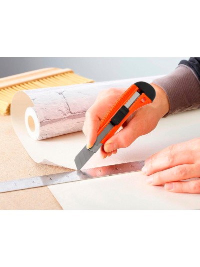 Cuter q-connect plastico ancho retractil cuchilla 18 mm xd-38 blister 1 unidad
