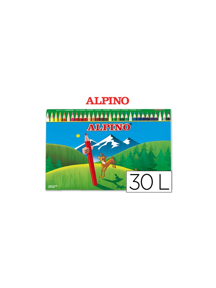 Lapices de colores alpino 659 caja de 30 colores largos Lapices de colores alpino 659 caja de 30 colores largos