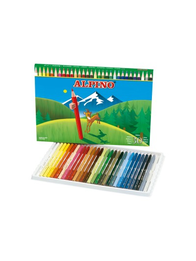 Lapices de colores alpino 659 caja de 30 colores largos