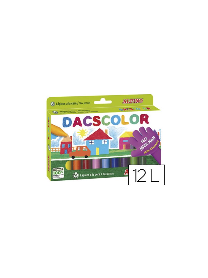 Lapices cera dacscolor caja de 12 colores Lapices cera dacscolor caja de 12 colores