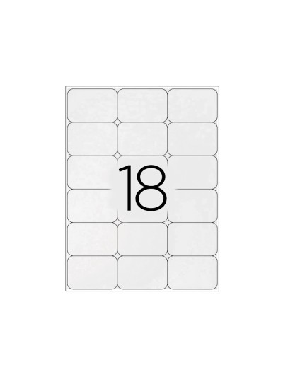 Etiqueta adhesiva q-connect kf01583 tamaño 66x46,6 mm fotocopiadora laser ink-jet caja con 100 hojas din a4