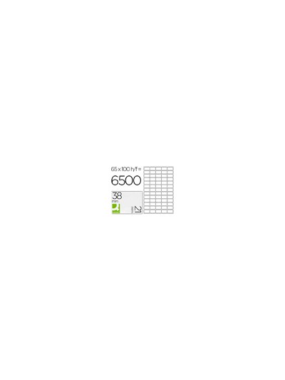 Etiqueta adhesiva q-connect kf01581 tamaño 38,1x21,2mm fotocopiadora laser ink-jet caja con 100 hojas din a4