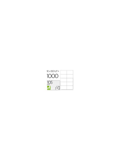 Etiqueta adhesiva q-connect kf10658 tamaño 105x57 mm fotocopiadora laser ink-jet caja con 100 hojas din a4