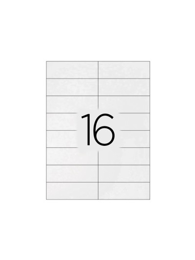 Etiqueta adhesiva q-connect kf10651 tamaño 96,5x33,9 mm fotocopiadora laser ink-jet caja con 100 hojas din a4