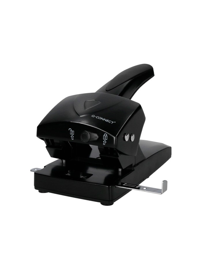 Taladrador q-connect kf01237 negro abertura 6,5 mm capacidad 65 hojas Taladrador q-connect kf01237 negro abertura 6,5 mm capacidad 65 hojas