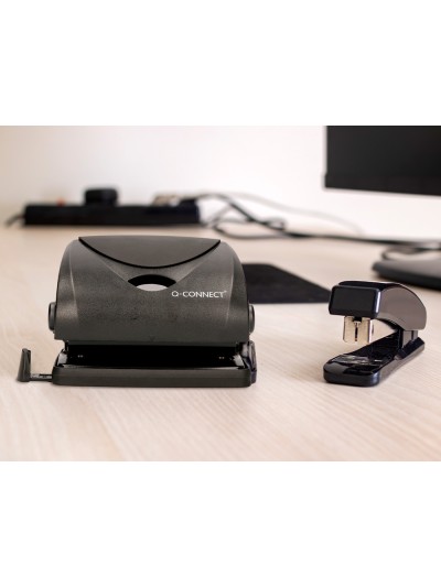 Taladrador q-connect kf01234 negro abertura 2 mm capacidad 20 hojas