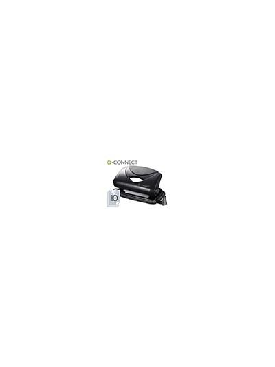 Taladrador q-connect kf01233 negro abertura 1 mm capacidad 10 hojas