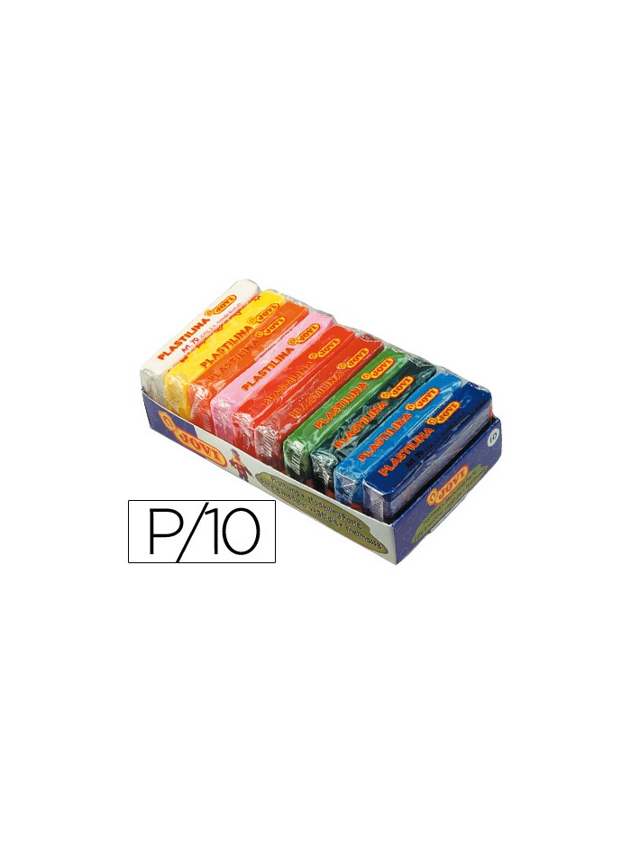 Plastilina jovi 70 tamaño pequeño bandeja de 10 unidades colores surtidos Plastilina jovi 70 tamaño pequeño bandeja de 10 unidades colores surtidos