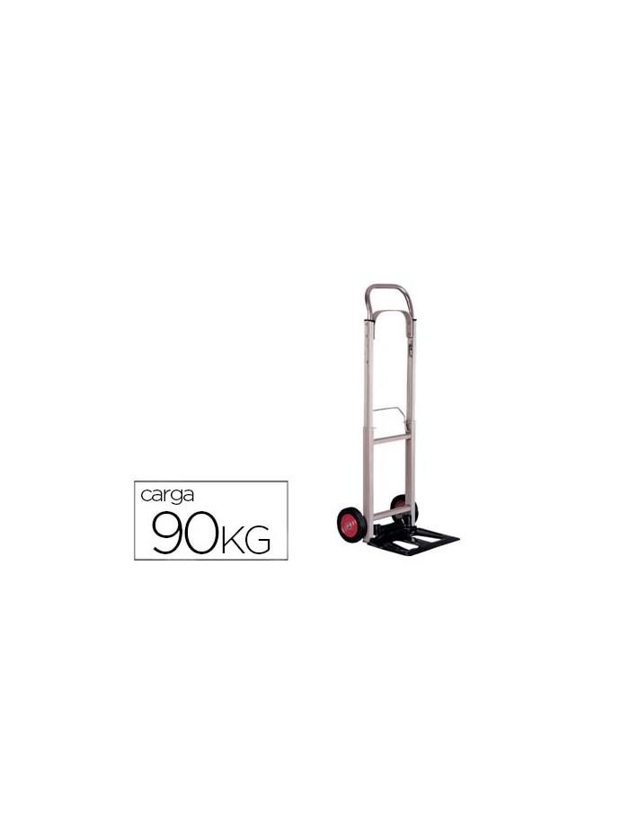 Carretilla portapaquetes q-connect con ruedas plegablesen aluminio carga 90 kg 1110x390x410 mm
