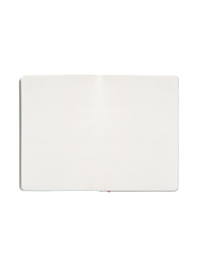Cuaderno con gomilla antartik notes tapa blanda a5 hojas puntos rosa y turquesa 80 hojas 80 gr fsc