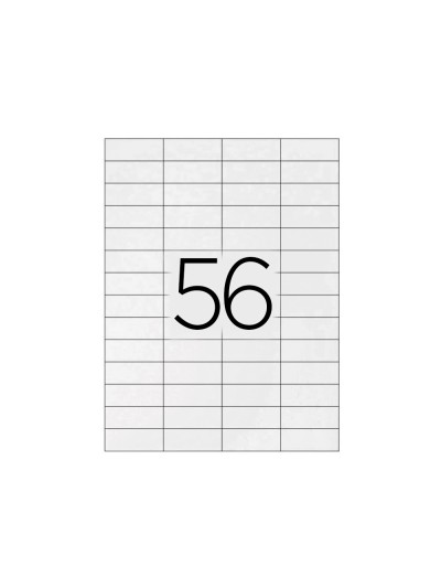 Etiqueta adhesiva q-connect kf10638 tamaño 52,5x21,2 mm fotocopiadora laser ink-jet caja con 100 hojas din a4