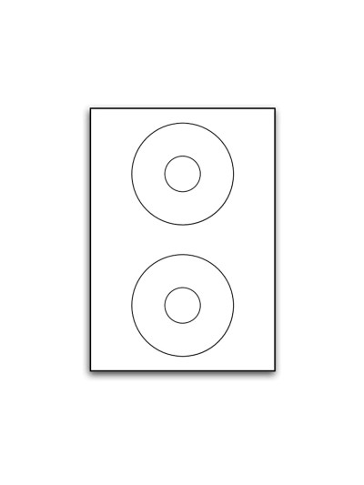 Etiqueta adhesiva q-connect kf01579 -tamaño cd-rom -fotocopiadora -laser -ink-jet-caja con 25 h/50 etiquetas