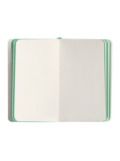 Cuaderno con gomilla antartik notes tapa blanda a6 hojas lisas gris y turquesa 100 hojas 80 gr fsc