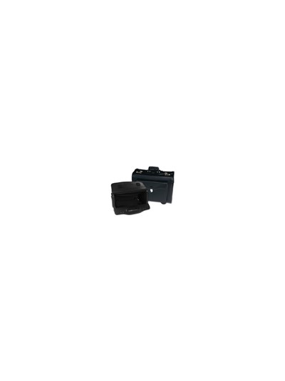 Maletin atache piloto q-connect negro con asa extensible ruedas y cerradura con combinacion 490x350x225 mm