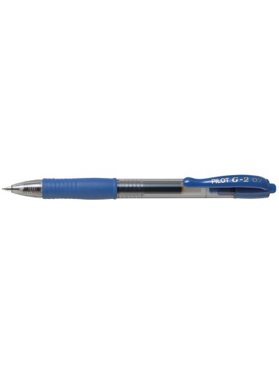 Boligrafo pilot g-2 azul tinta gel retractil sujecion de caucho