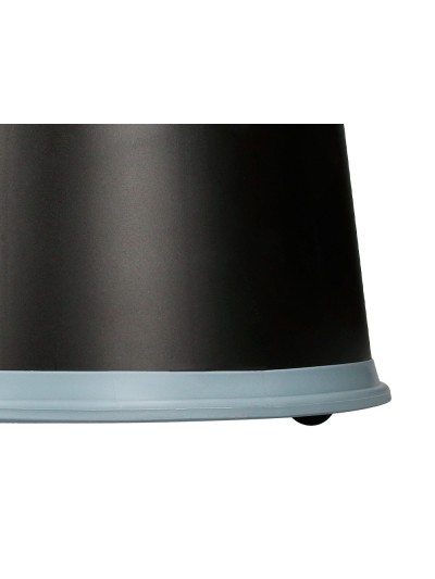 Taburete q-connect ruedas retractiles tres ruedas dos niveles color negro