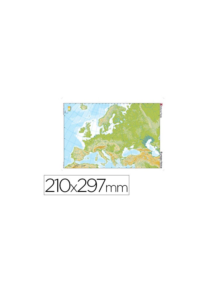 Mapa mudo color din a4 europa fisico Mapa mudo color din a4 europa fisico