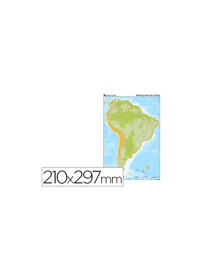 Mapa mudo color din a4 america del sur fisico Mapa mudo color din a4 america del sur fisico